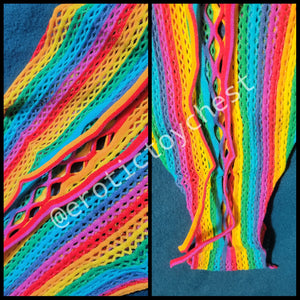 The Raunchy Rainbow Fishnet Bodysuit (Plus Size Available)