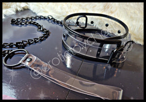 Bondage Clear Neck Collar & Leash