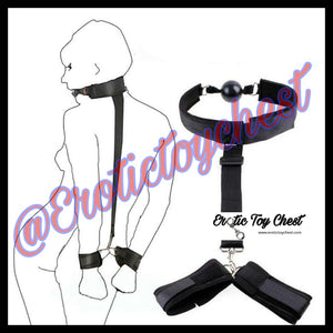 Drooling Ball Gag & Wrist Restraint