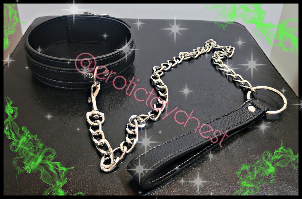 Dog Collar & Leash (Leather)